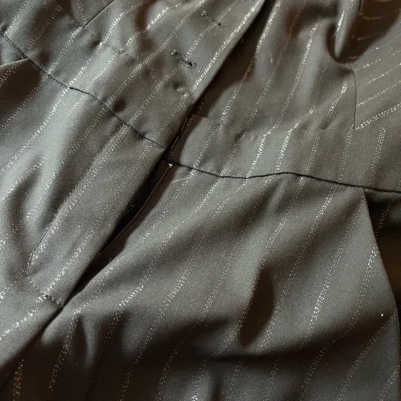 Pinstripe halter jumpsuit by Bebe preloved size 0. There is no stretch. - Picture 4 of 8